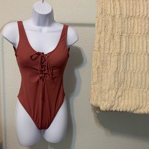 Xhilaration front tie one piece
